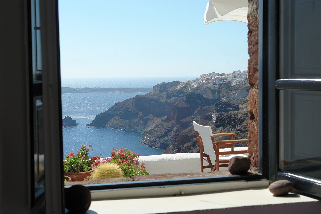 Image - santorini window view architecture