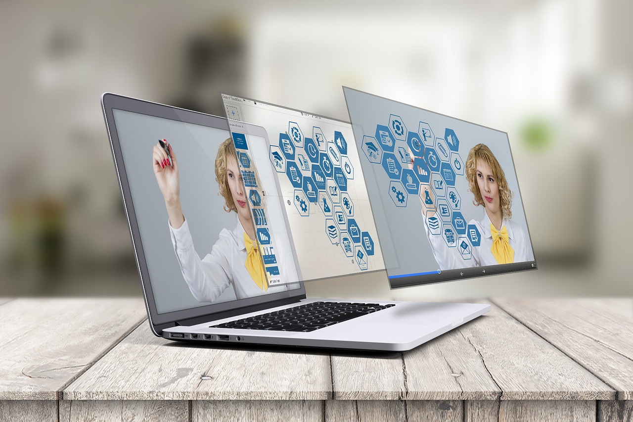 Image - laptop prezi 3d presentation mockup