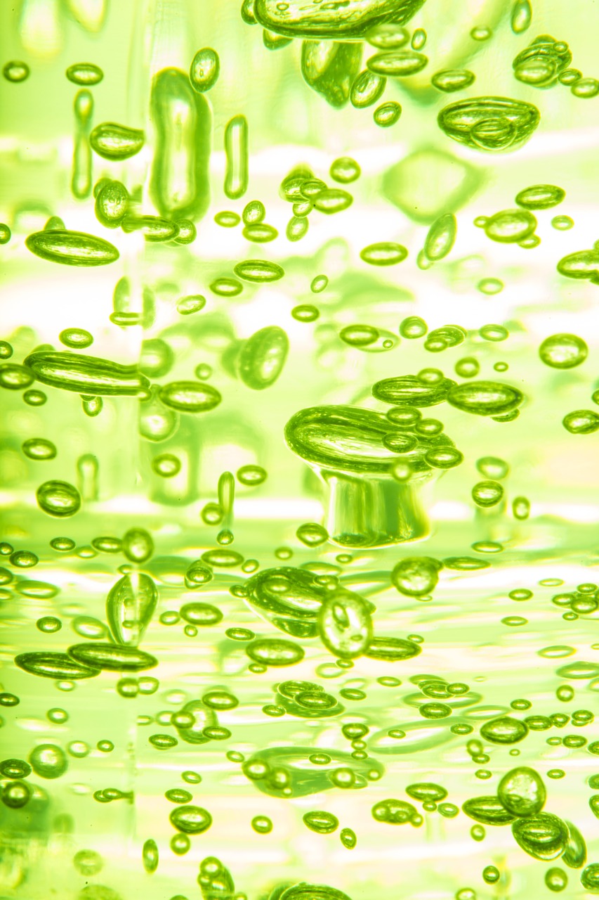Image - green bubble air drop abstract