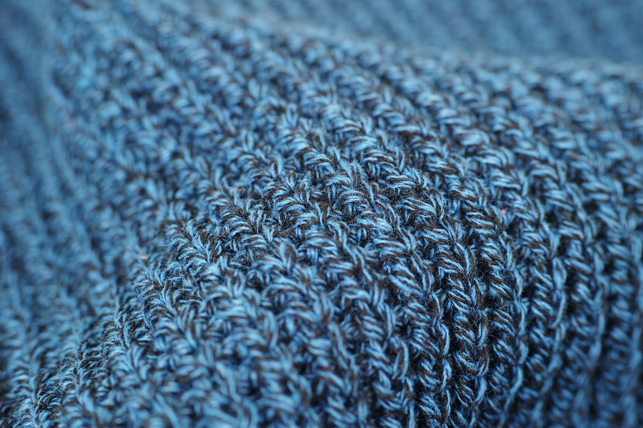 Image - fabric blue abstract pattern macro