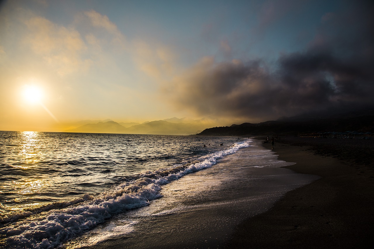 Image - strandzee sunset coast ocean foam