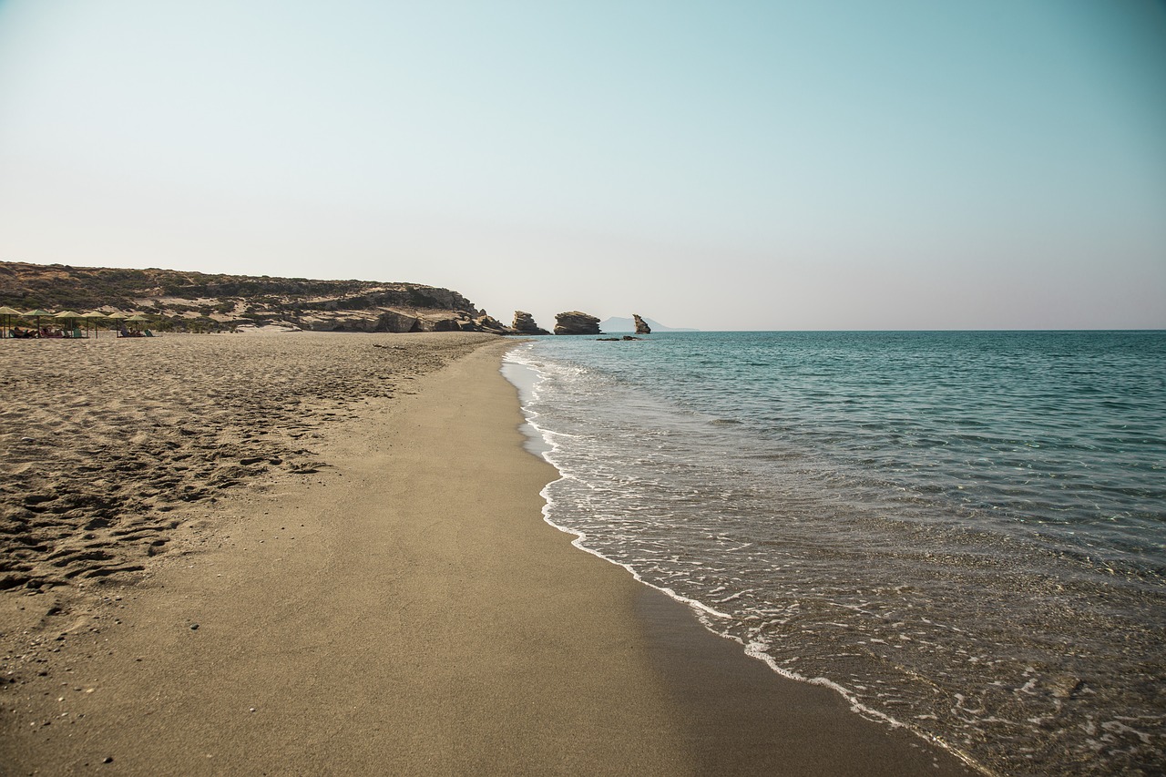 Image - leave sea beach water greece