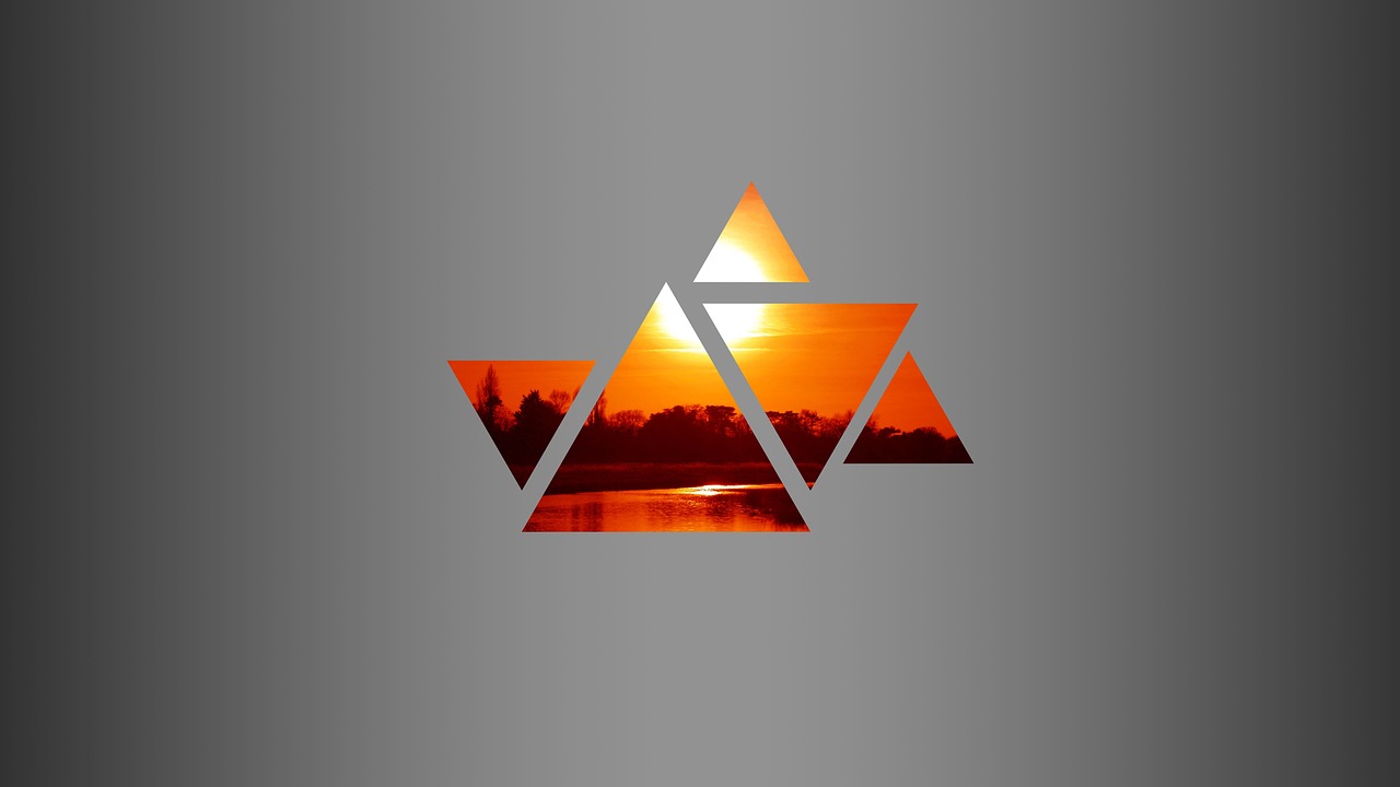 Image - abstract sunset evening triangle
