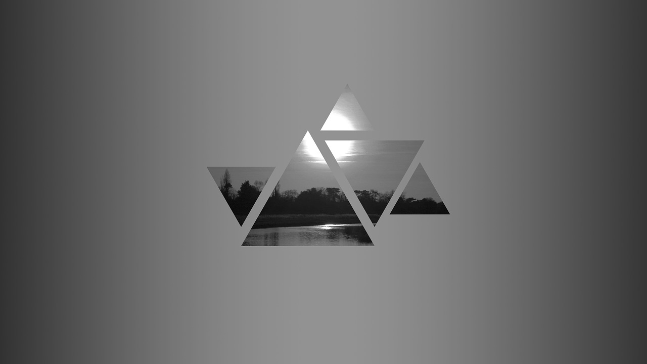 Image - abstract sunset evening triangle