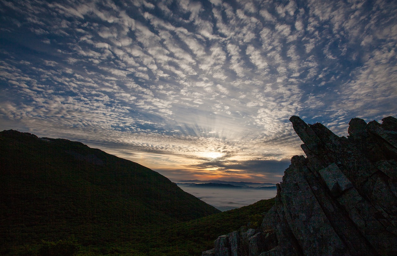 Image - sunrise mudeungsan cloud sky solar