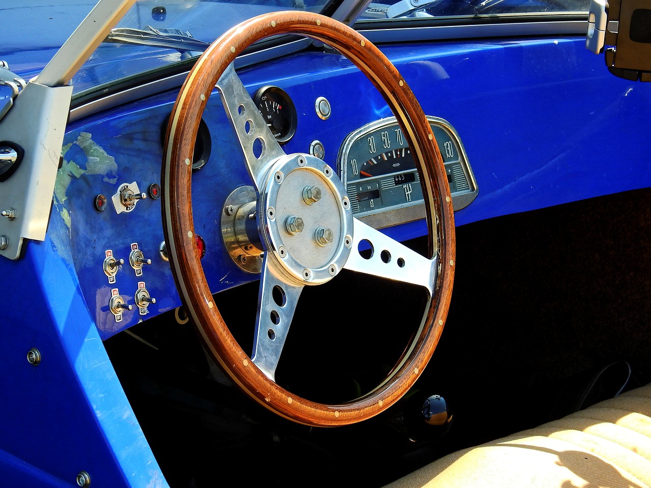 Image - vehicle auto steering wheel wood