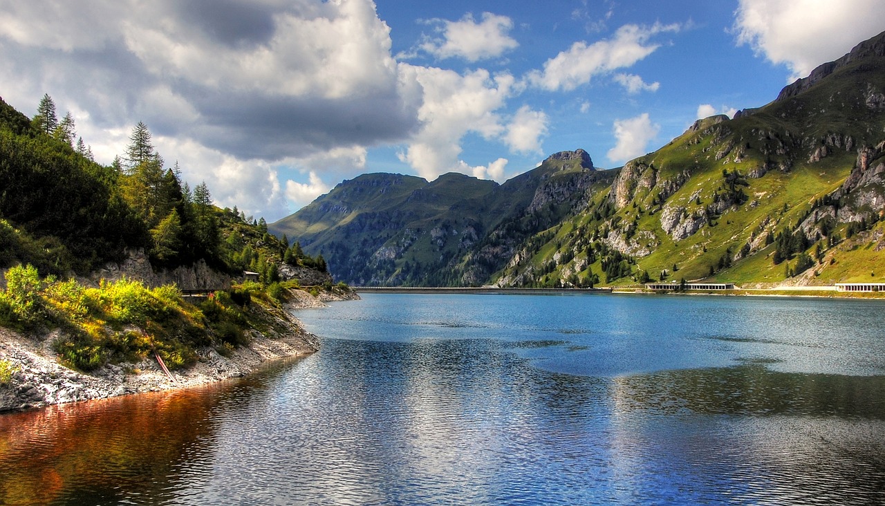 Image - lago fedaia dolomites mountains