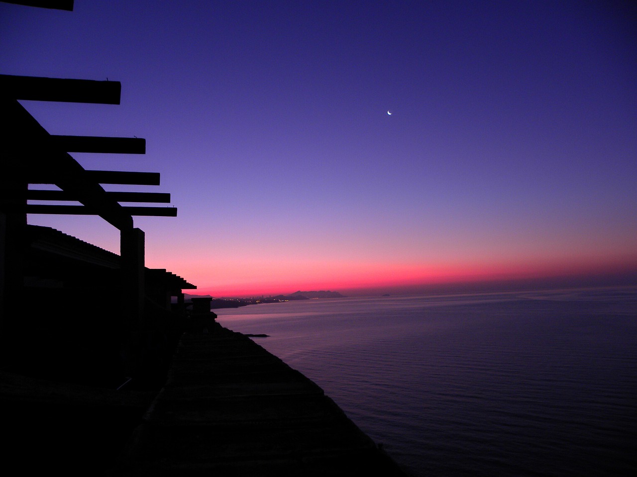 Image - dawn mediterranean sky horizon sea