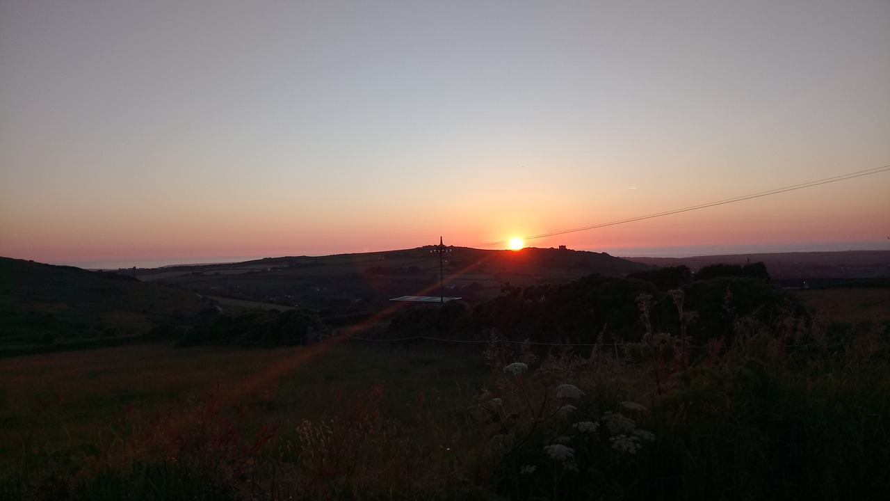 Image - sunset cornwall redruth