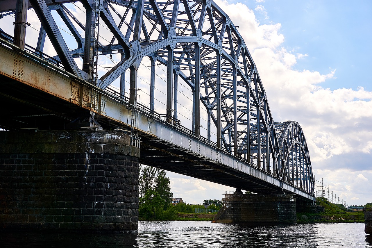 Image - riga latvia daugava bridge river