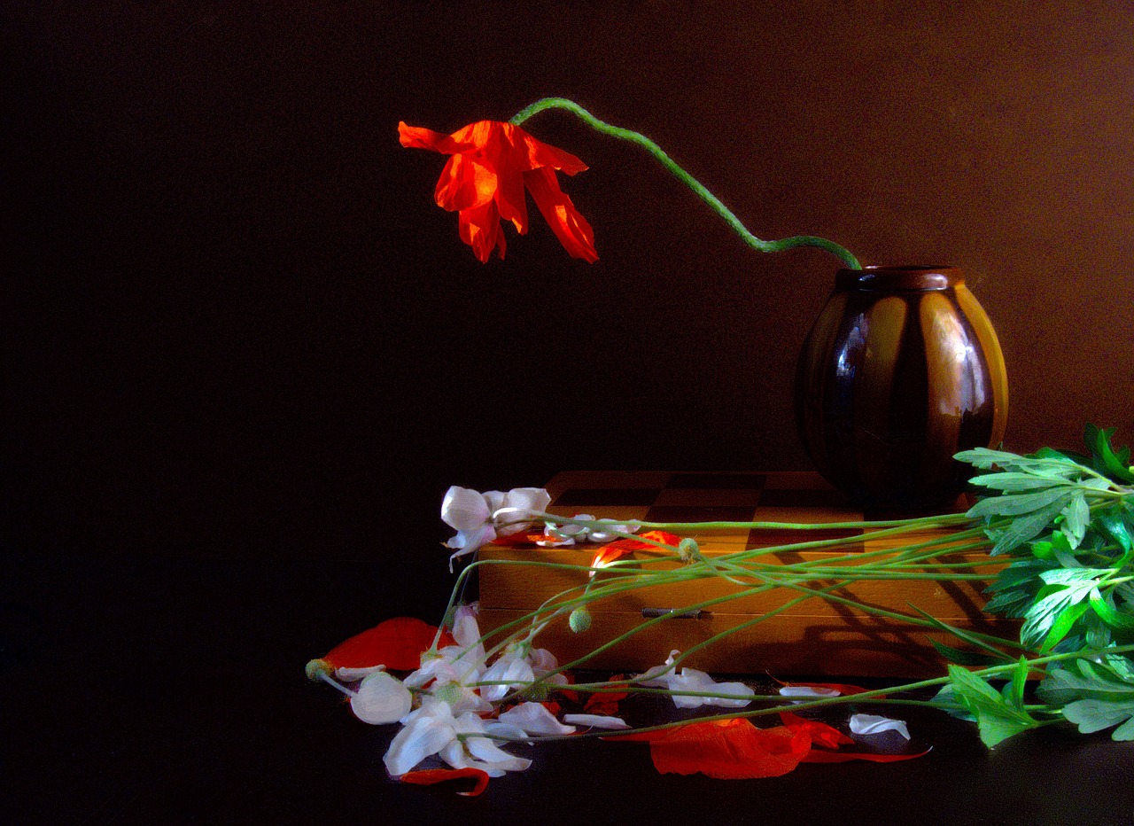 Image - still life tulip flower board