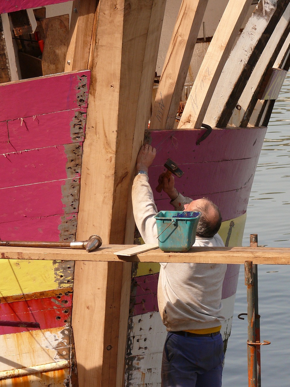 Image - trawler carpenter marine repair bow