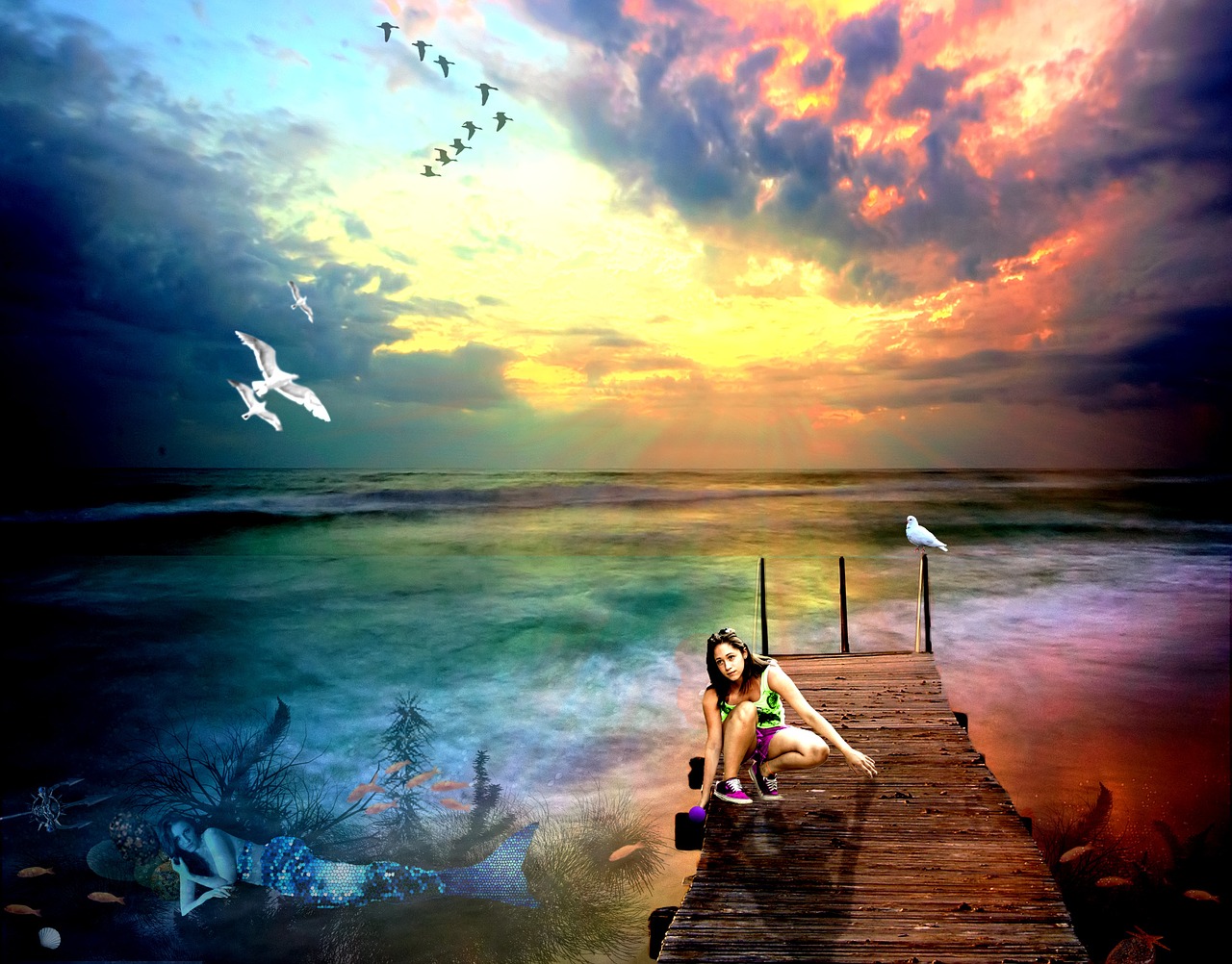 Image - photoshop photo manipulation mermaid