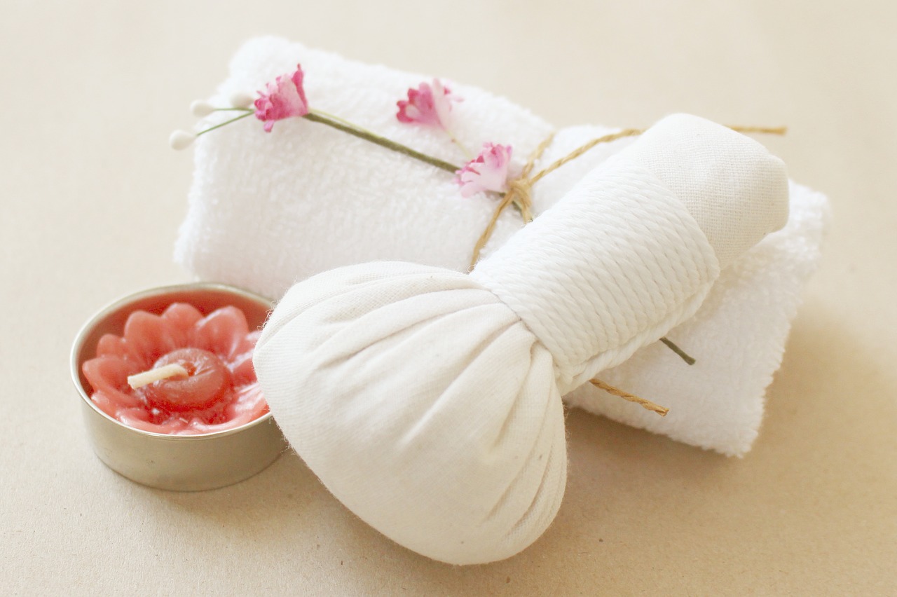 Image - spa herbal compress candle towel