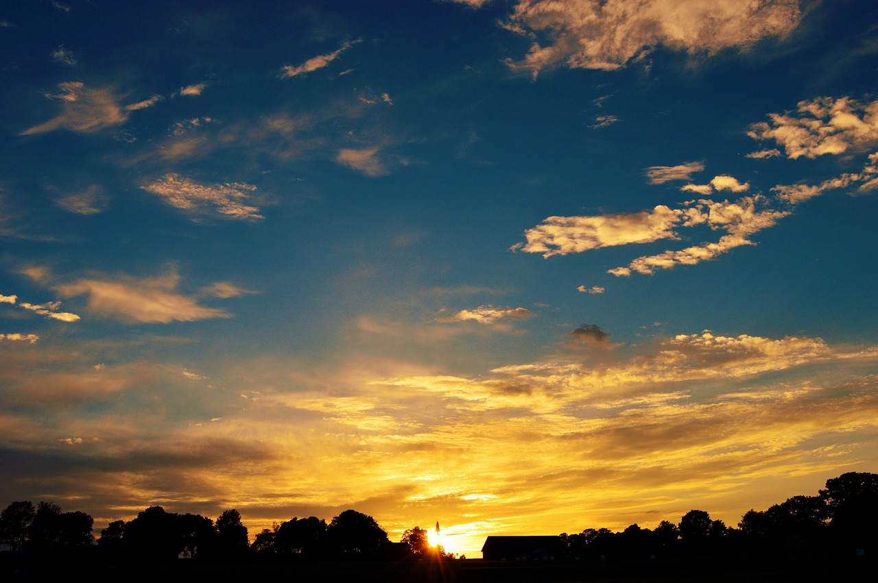 Image - sunset sweden småland blue himmel