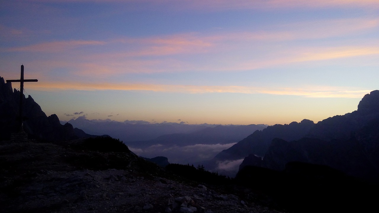 Image - mountains sunrise summit morgenrot