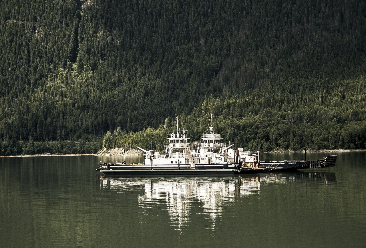 Image - ferry symmetry symmetrical dawn