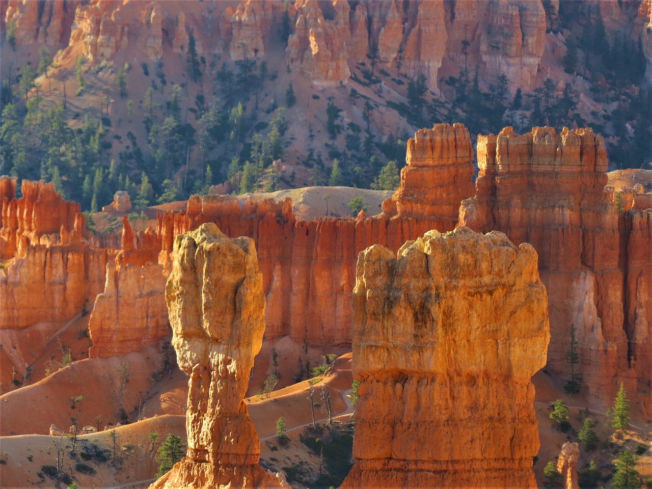 Image - bryce canyon red sandstone hiking