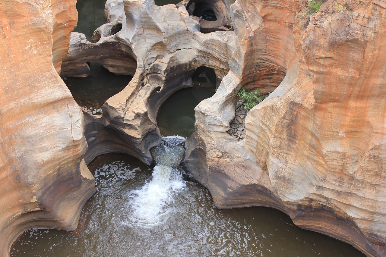 Image - potholes rock water waterfall