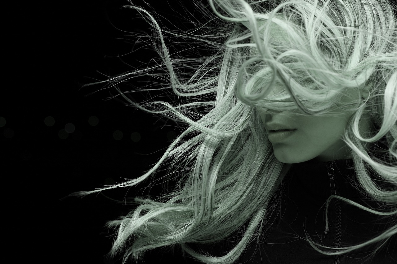 Image - model hair wind exposure long hair