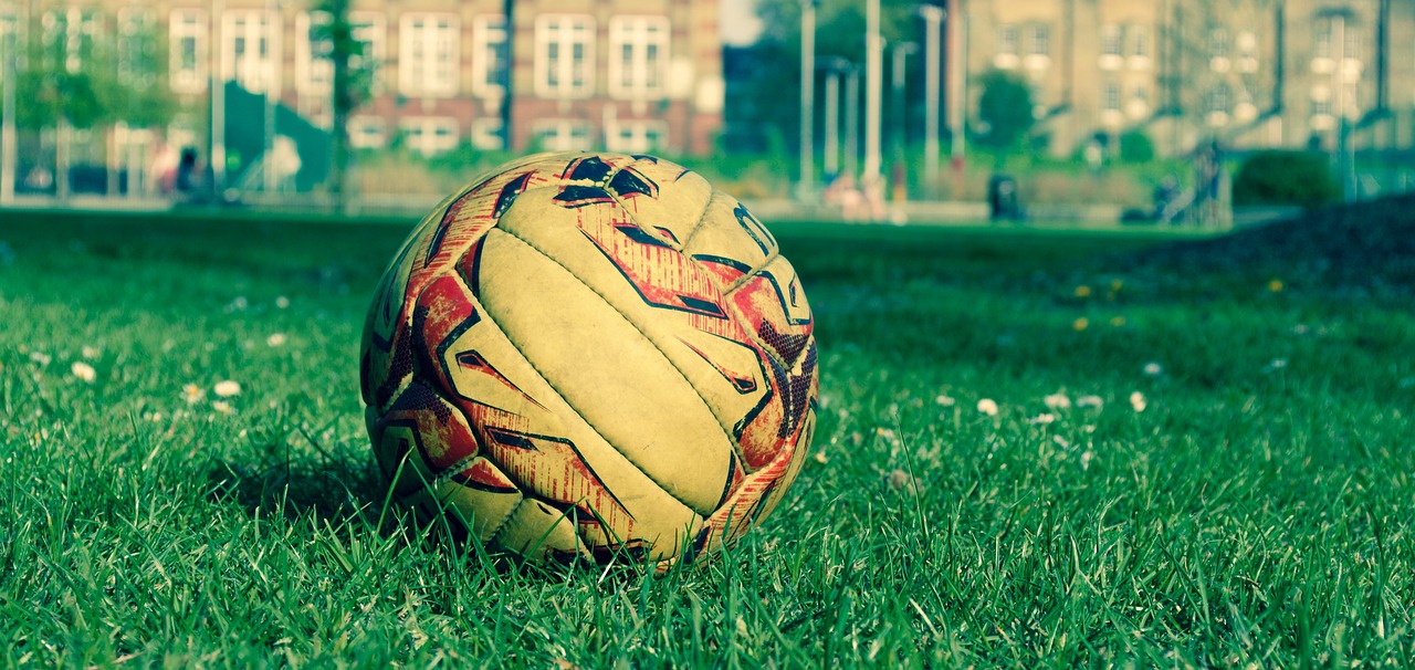 Image - soccer ball round recreation green