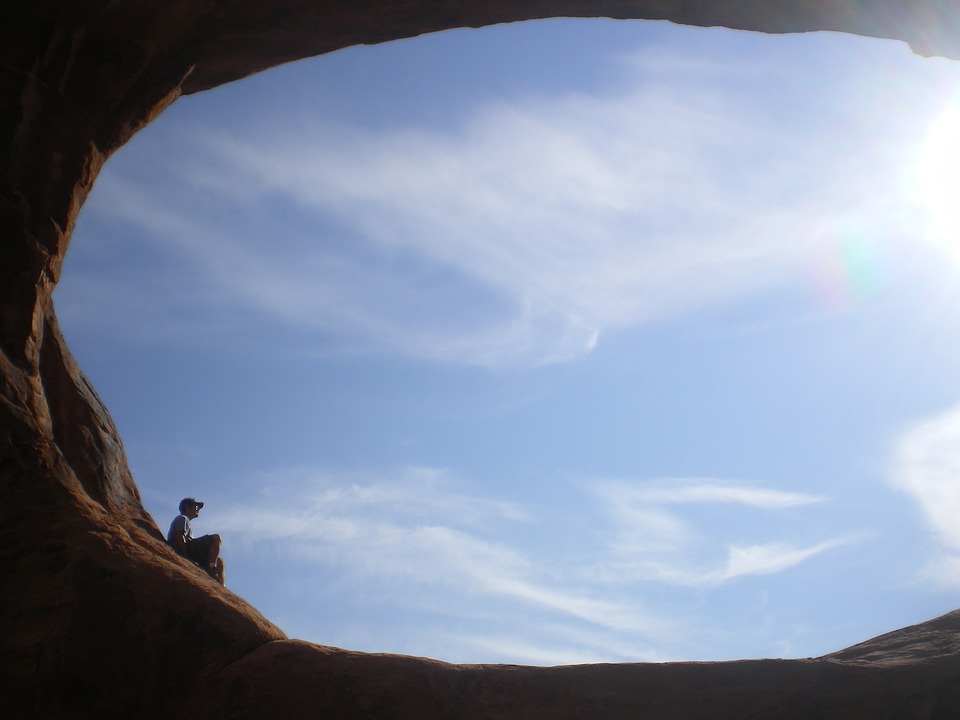 Image - rock clouds sky landscape