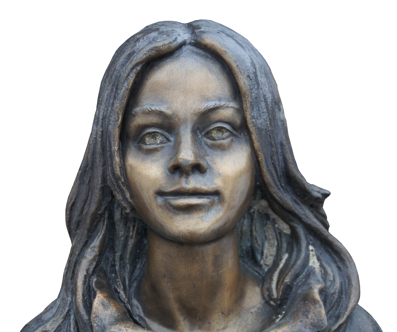 Image - sculpture portrait girl person