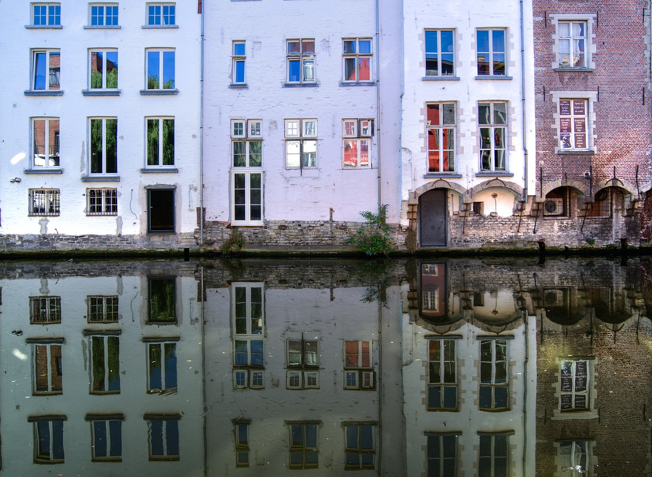 Image - ghent lei reflection water canal