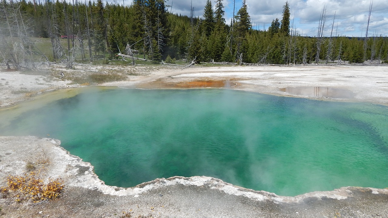 Image - hot springs yellowstone geyser hot