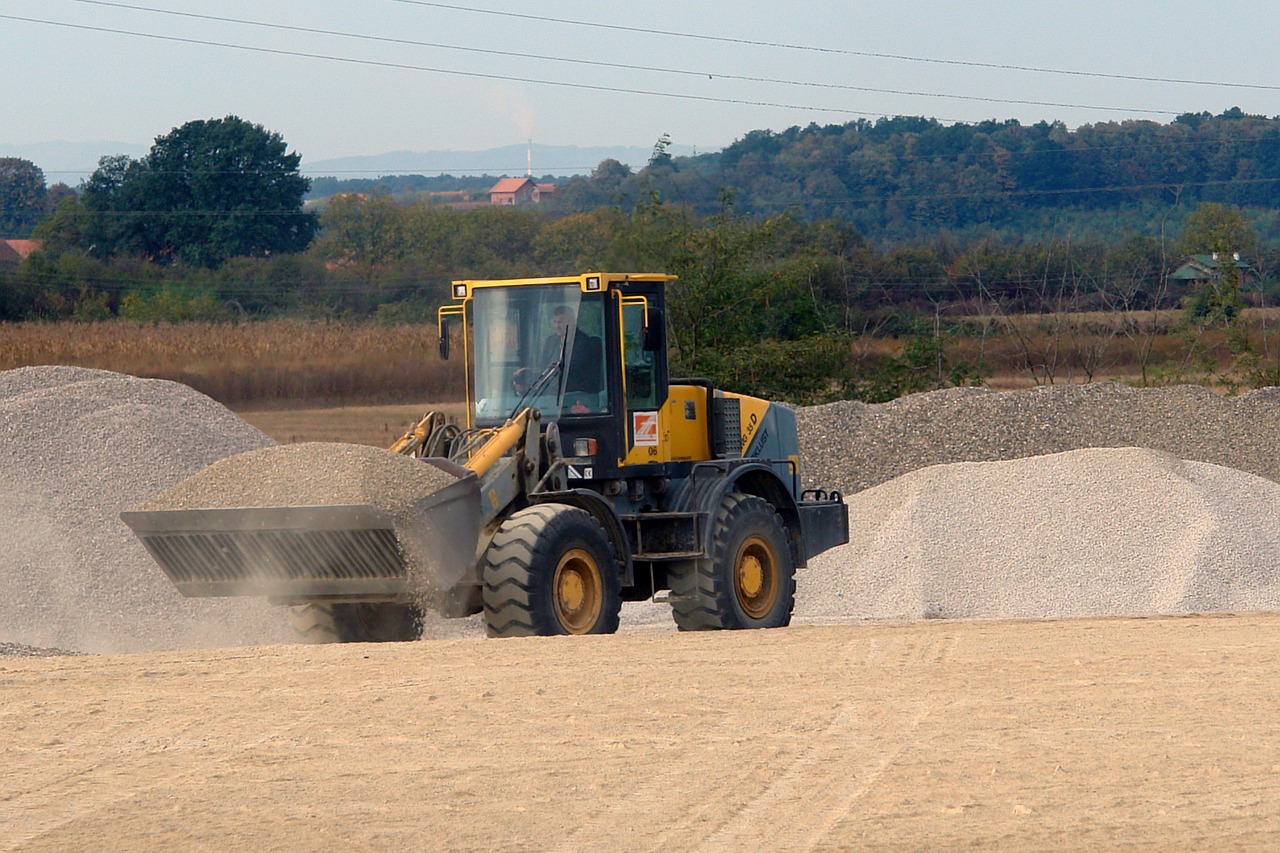 Image - excavator sand industry machine