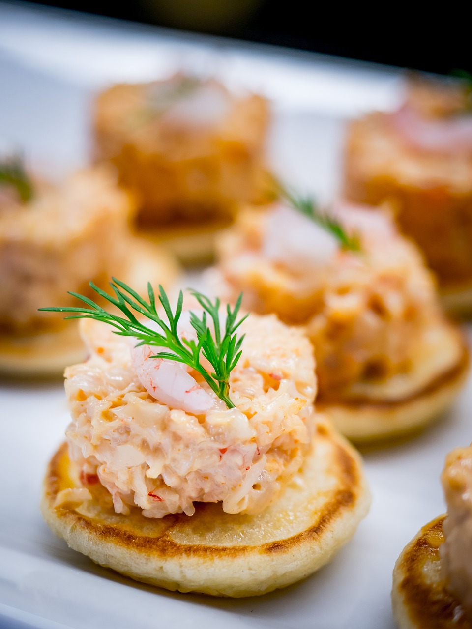 Image - food blinis canape shrimp dill