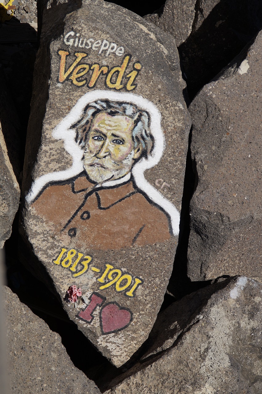 Image - verdi composer art painting stones