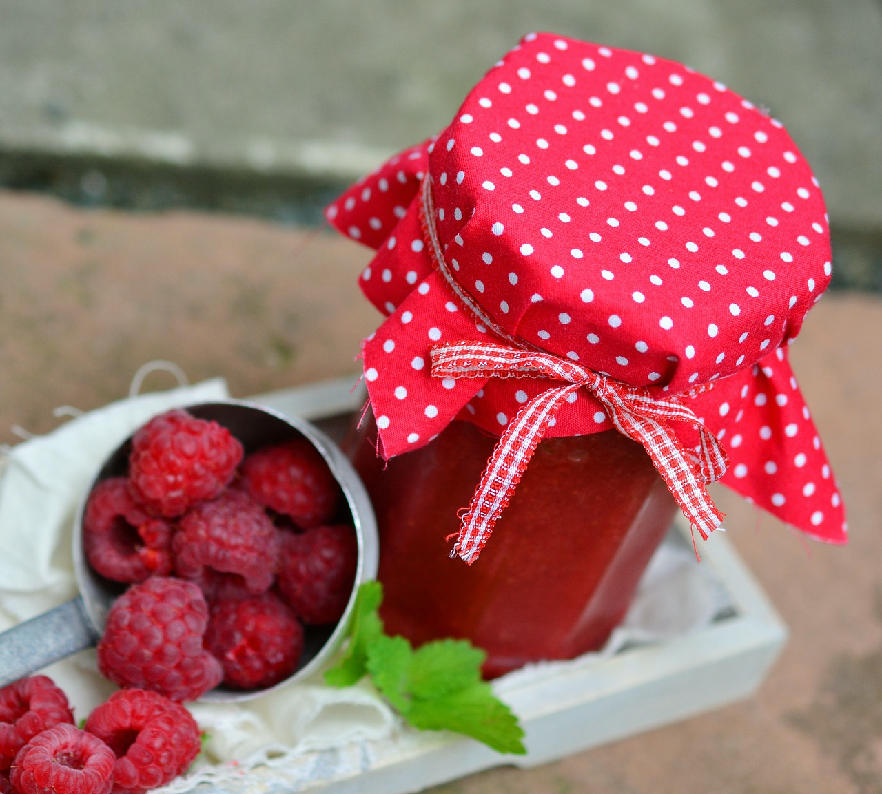 Image - jar of jam raspberries berries