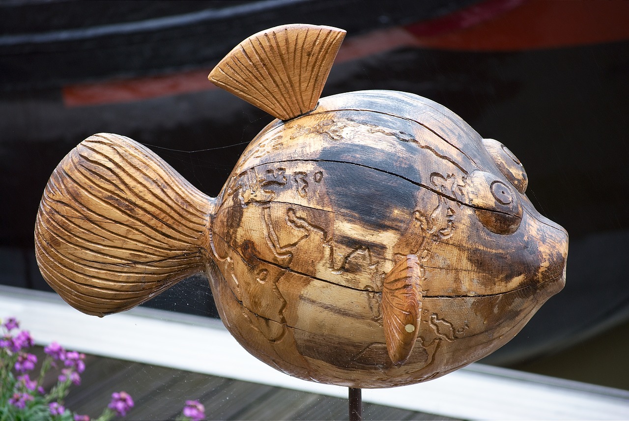 Image - fish wood art artwork wood