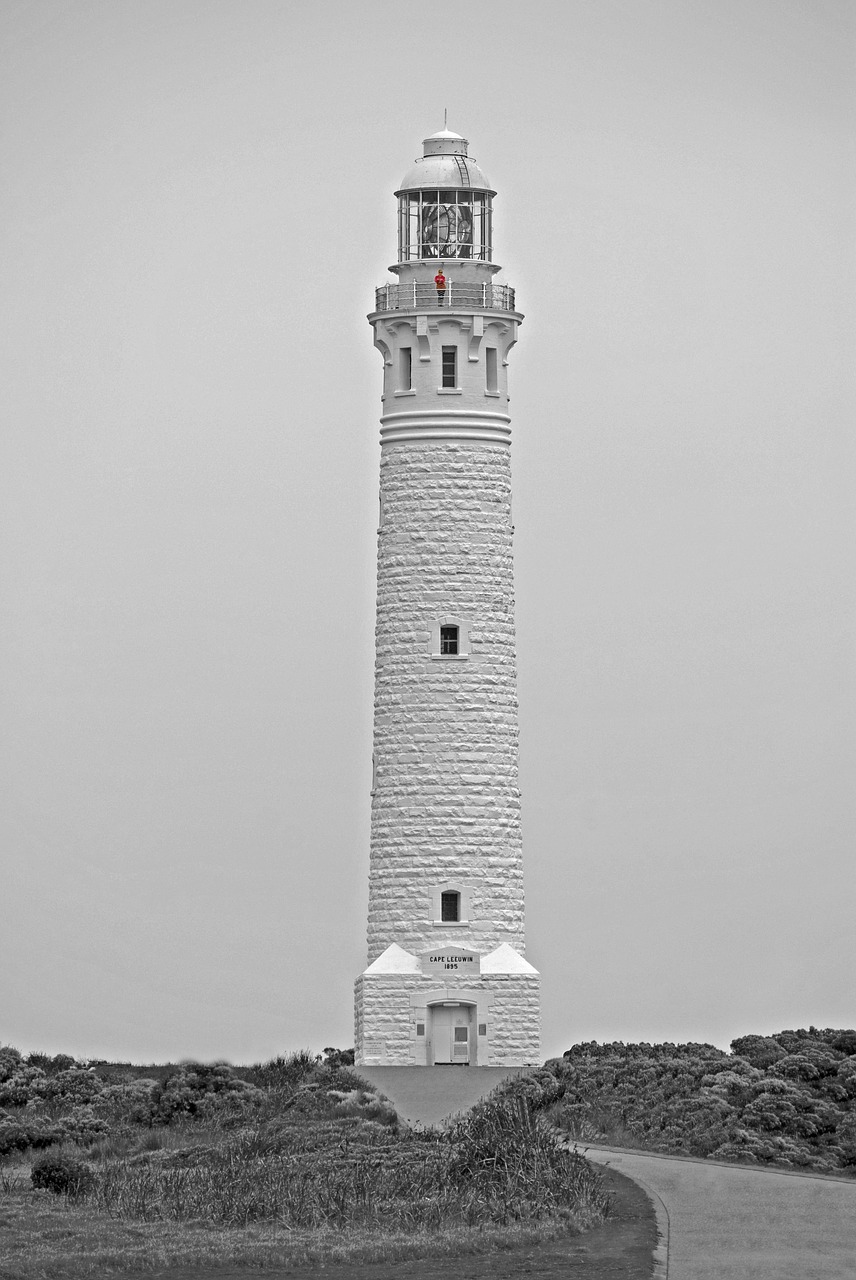 Image - lighthouse leeuwin black white