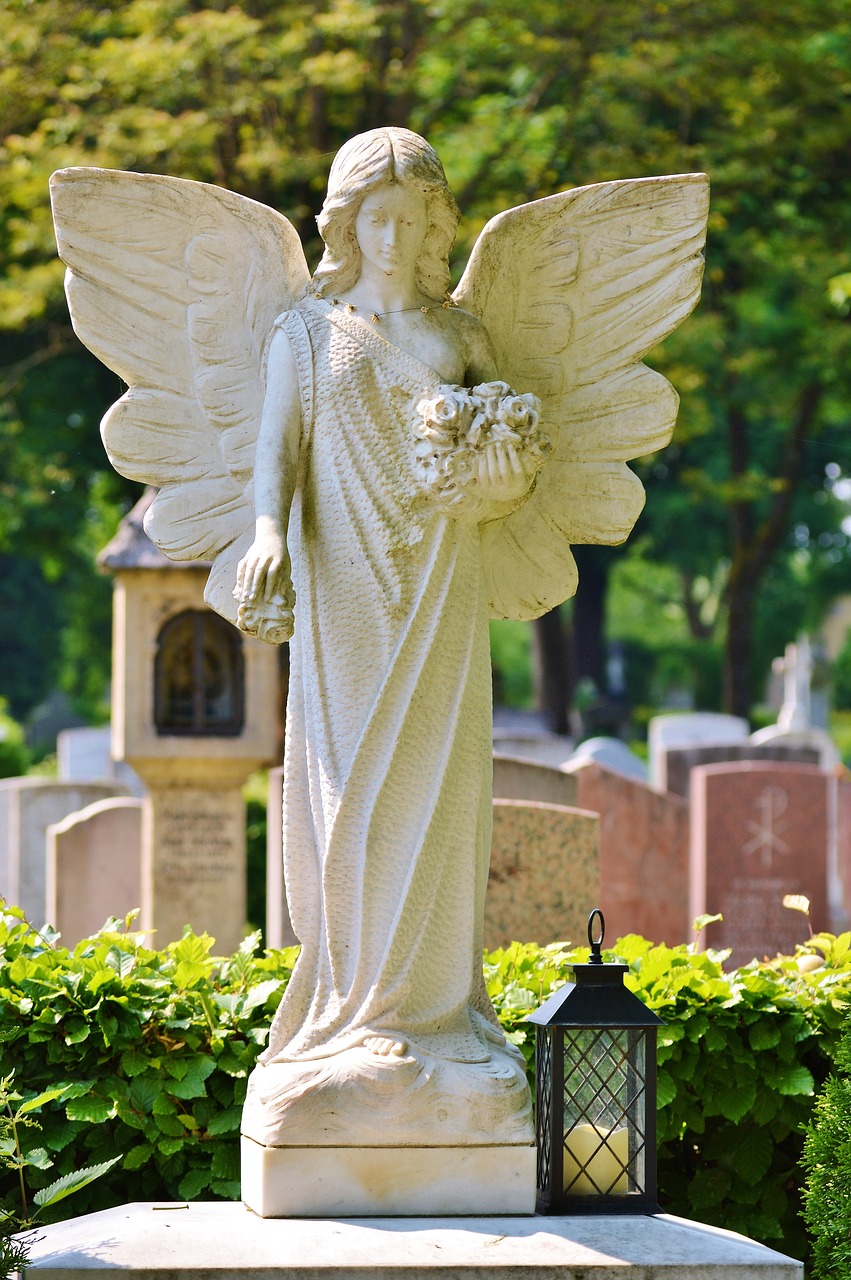 Image - angel stone sculpture figure deco