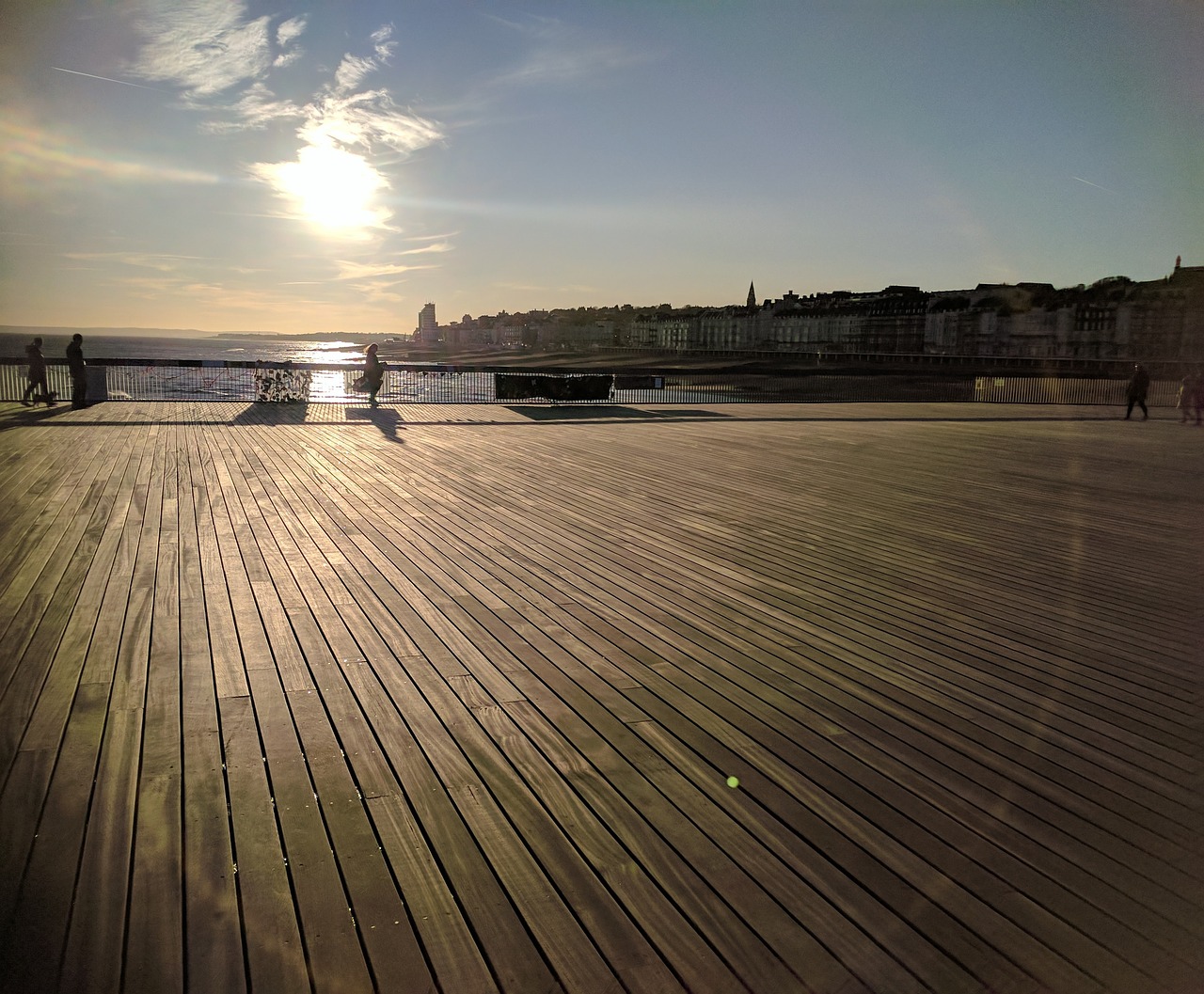 Image - pier sunset coast horizon jetty