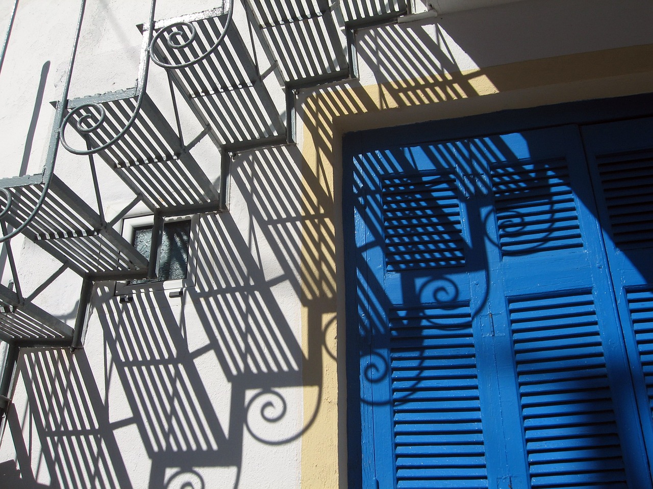 Image - stairs shutters greece shadow