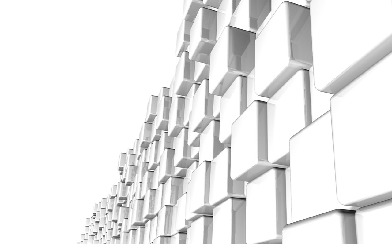 Image - white background cubes architecture