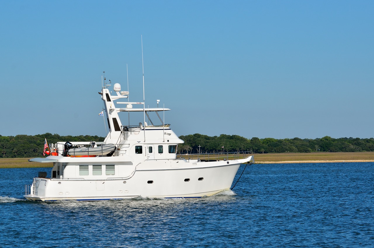 Image - luxury yacht cruising river boat