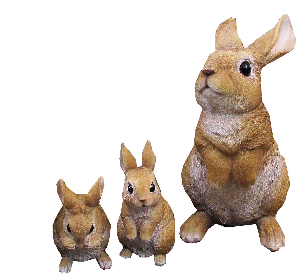Image - rabbit statues cut out