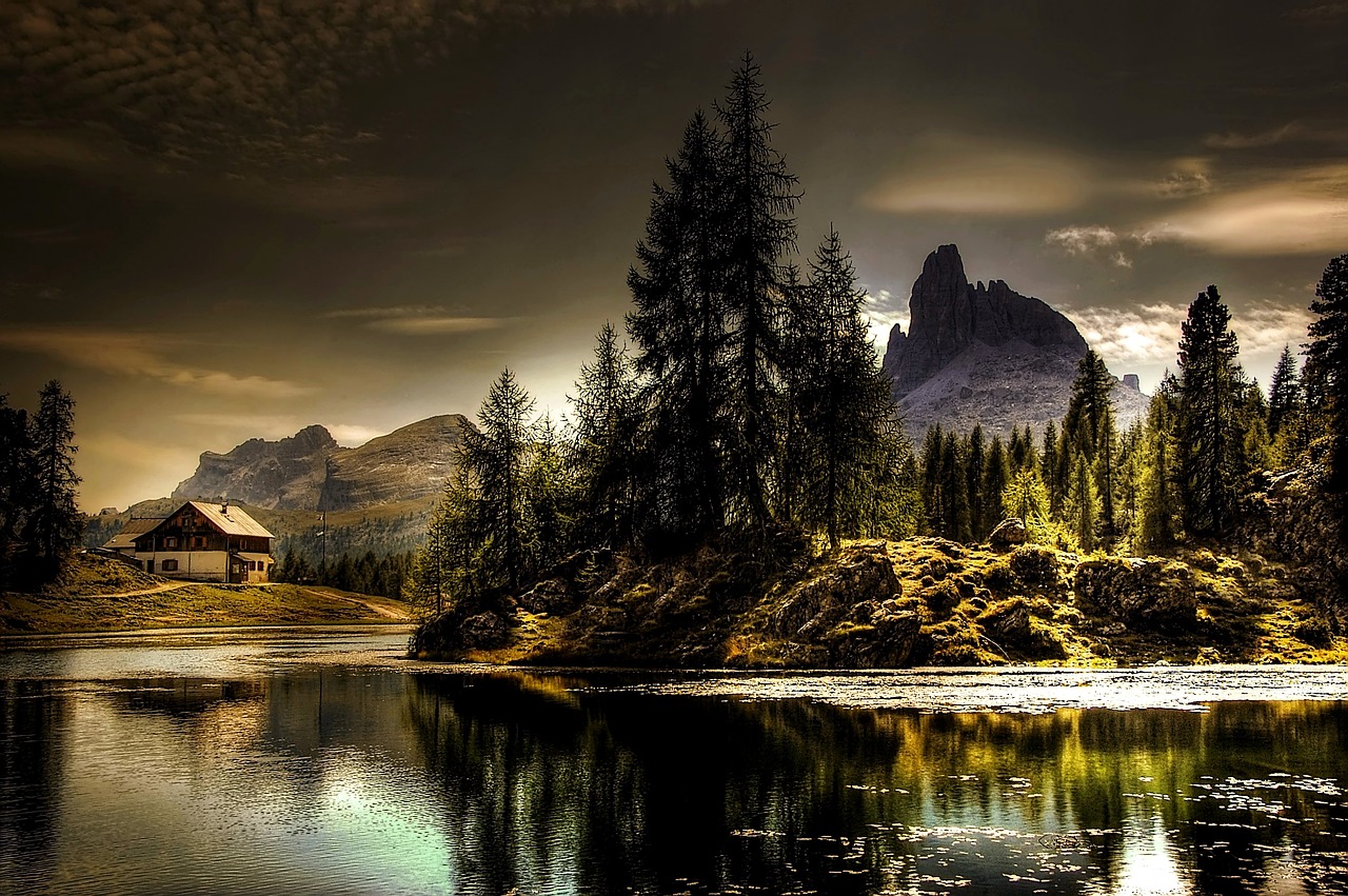 Image - dolomites croda da lago summer sky