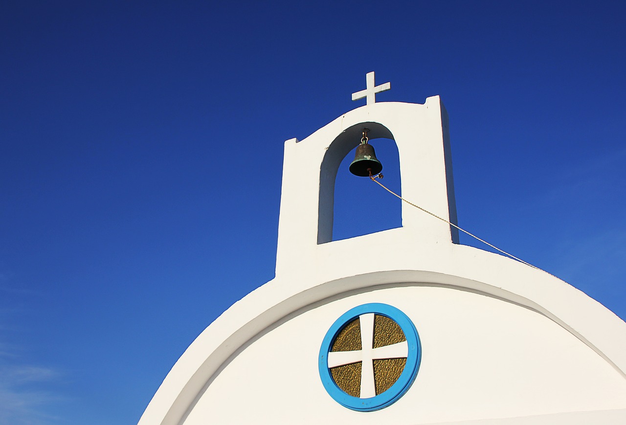 Image - greece chapel bell white