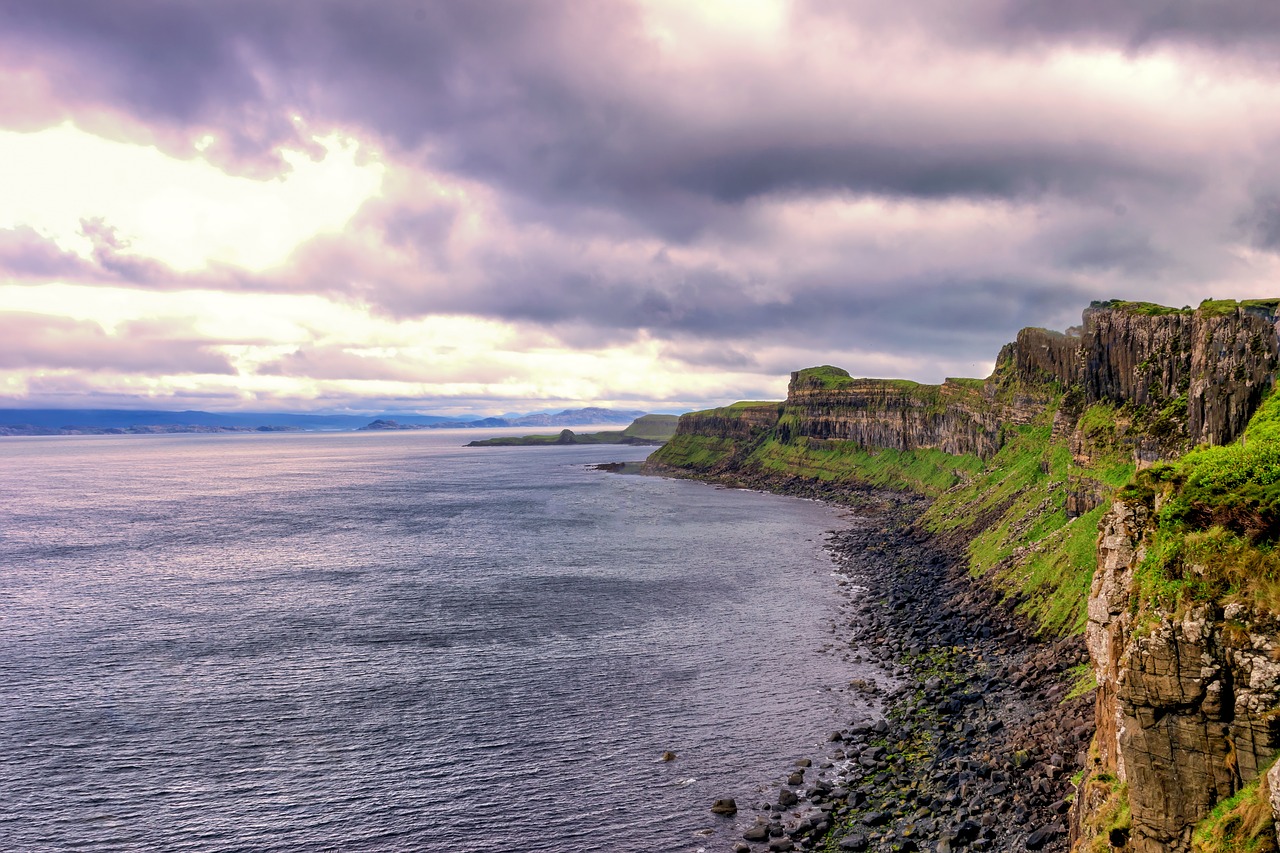 Image - coast rock cliff steinig sea