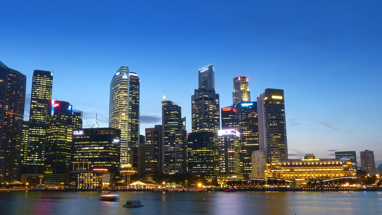 Image - singapore river skyline building