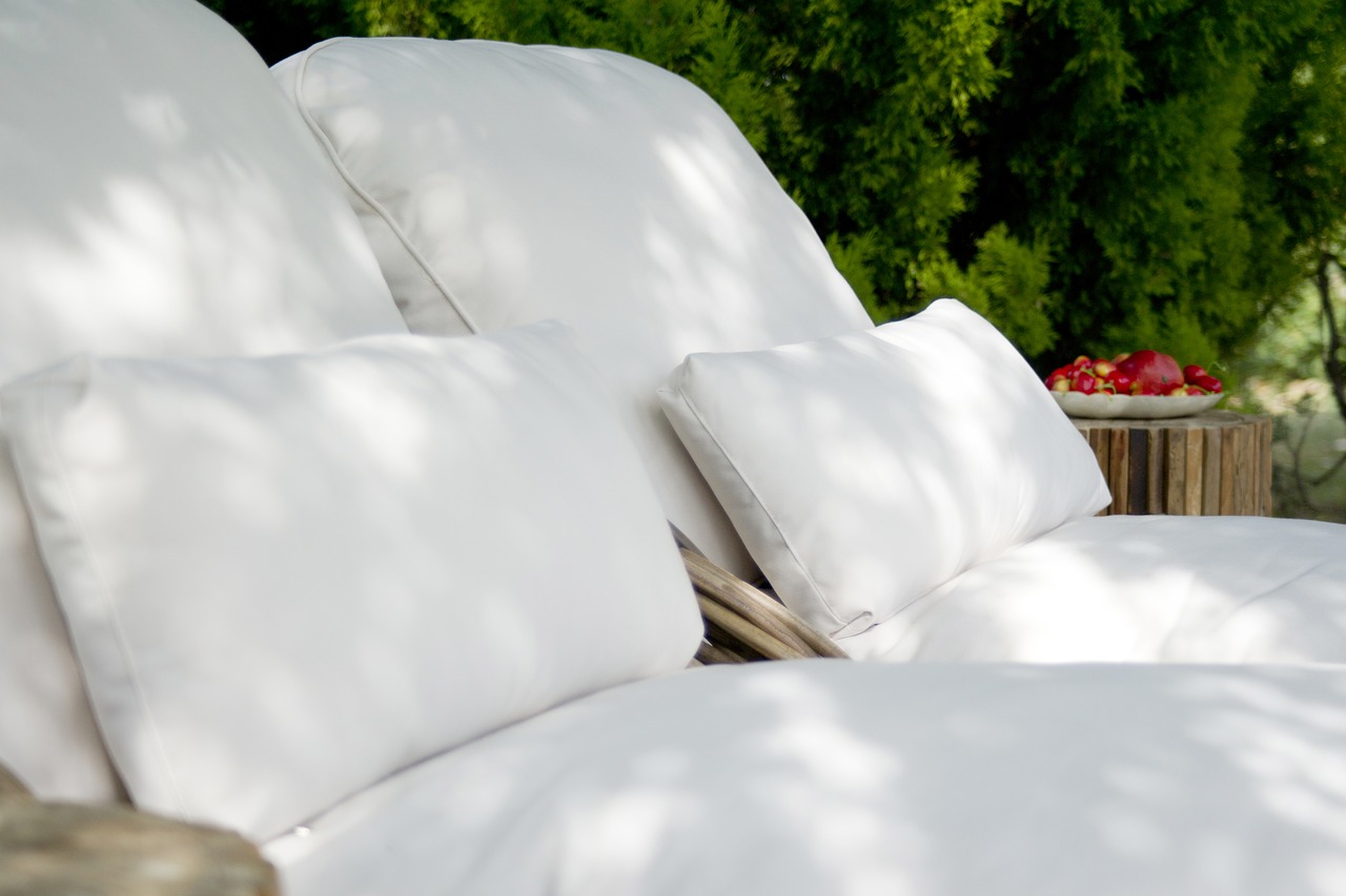 Image - pillow sunbeds white color image
