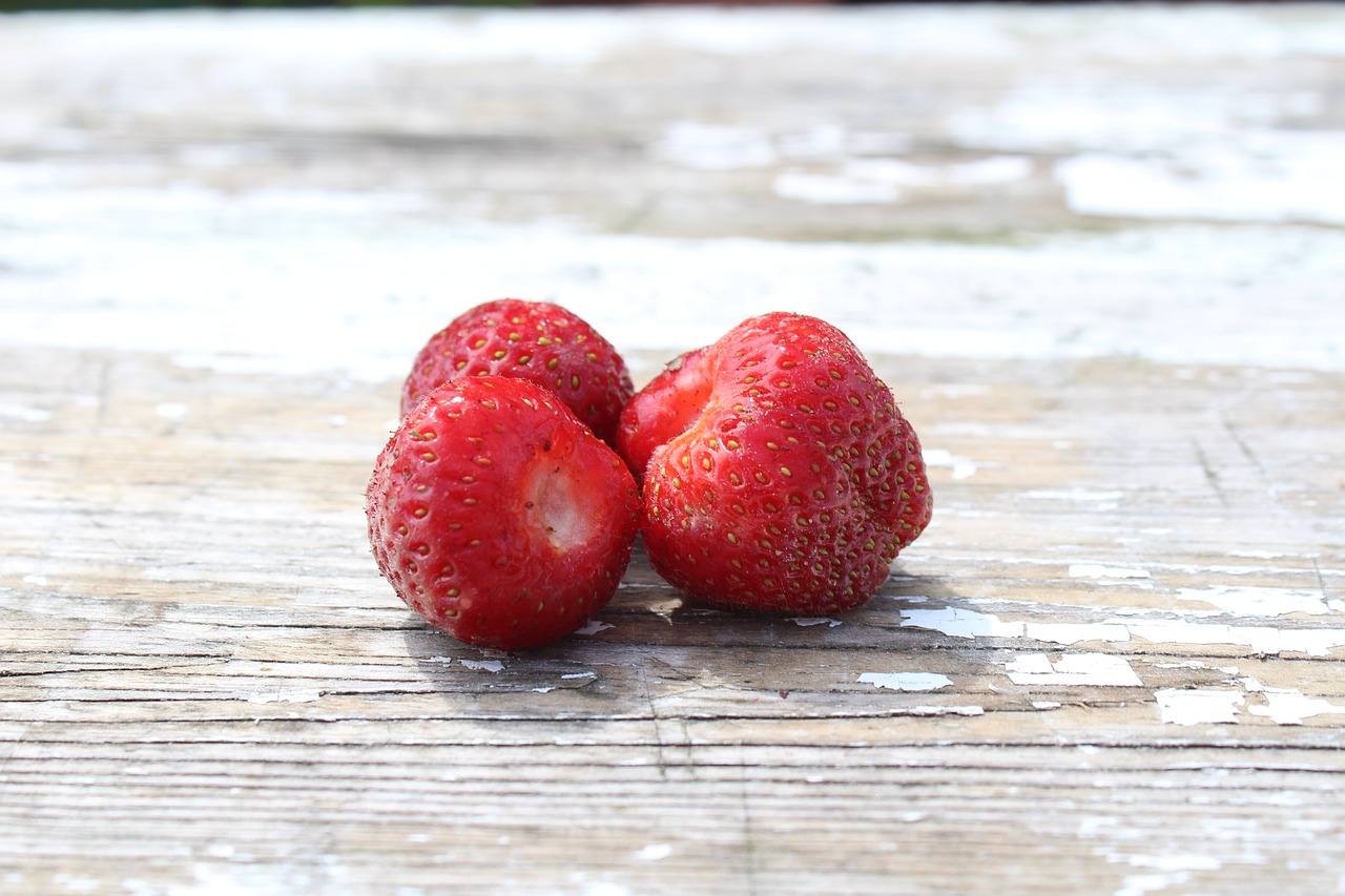 Image - strawberries village summer macro