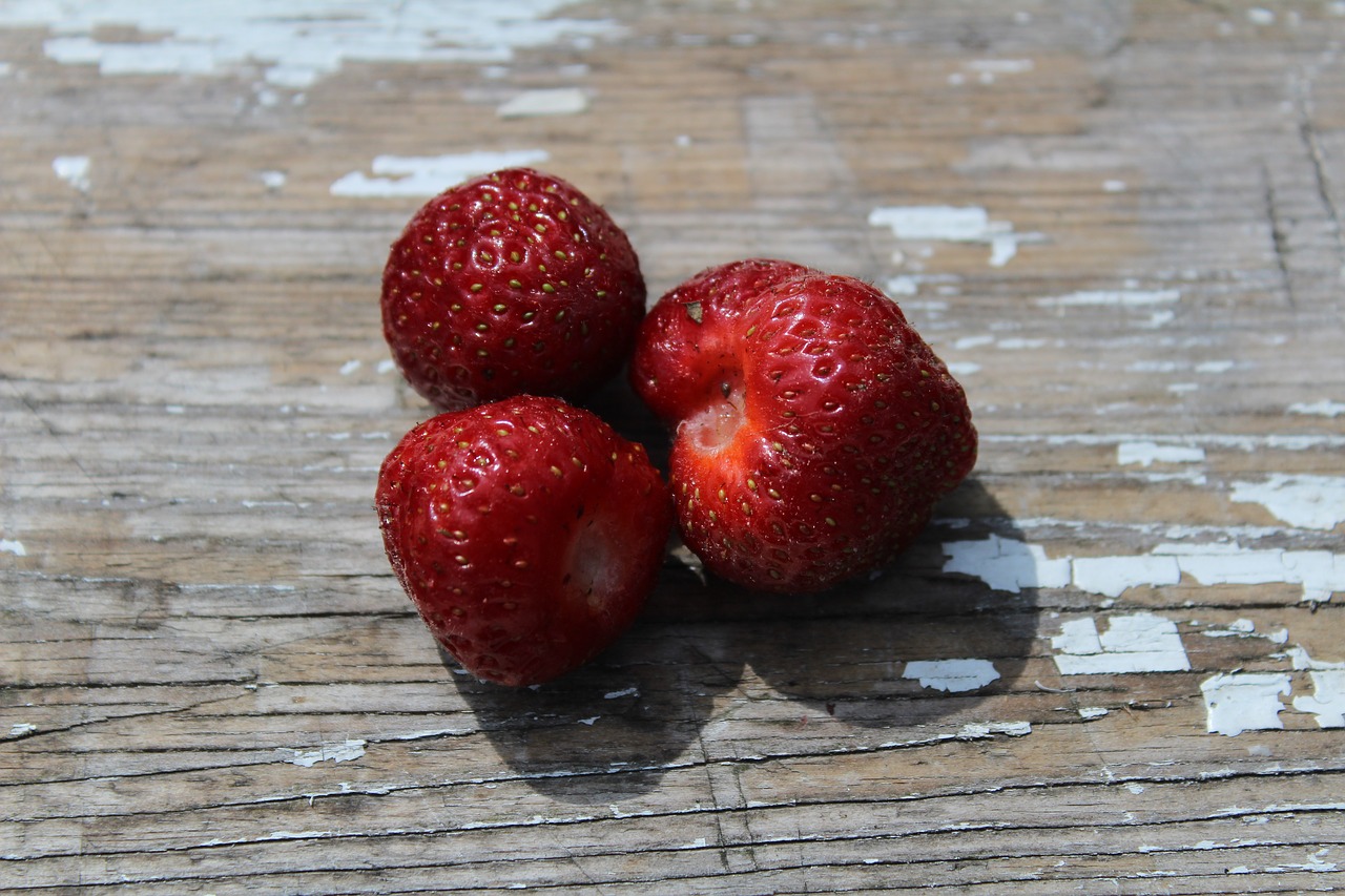 Image - strawberries village summer macro