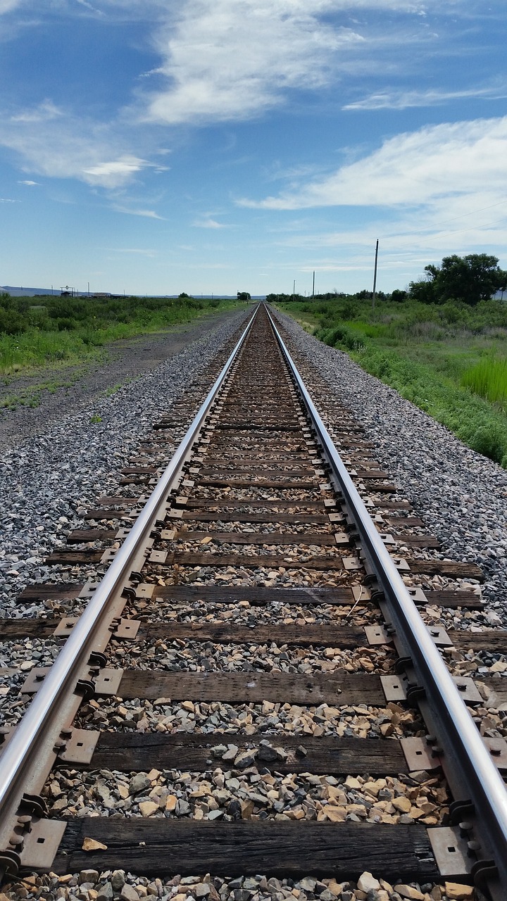 Image - tracks railroad distance