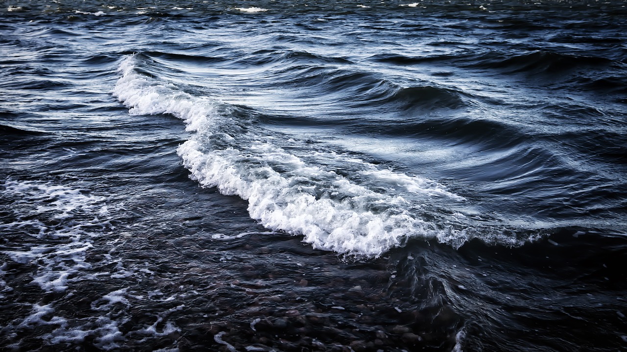 Image - wave sea blue seaside finnish